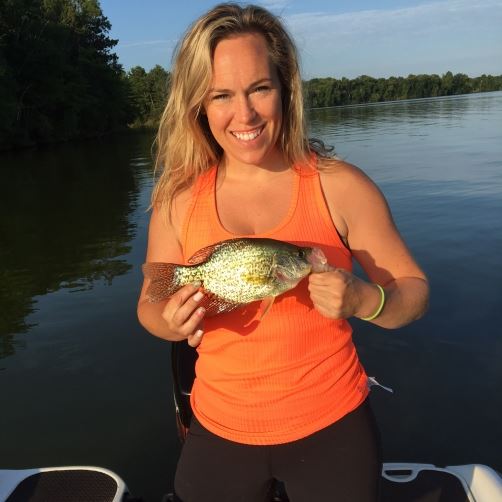 Woman holding a fish